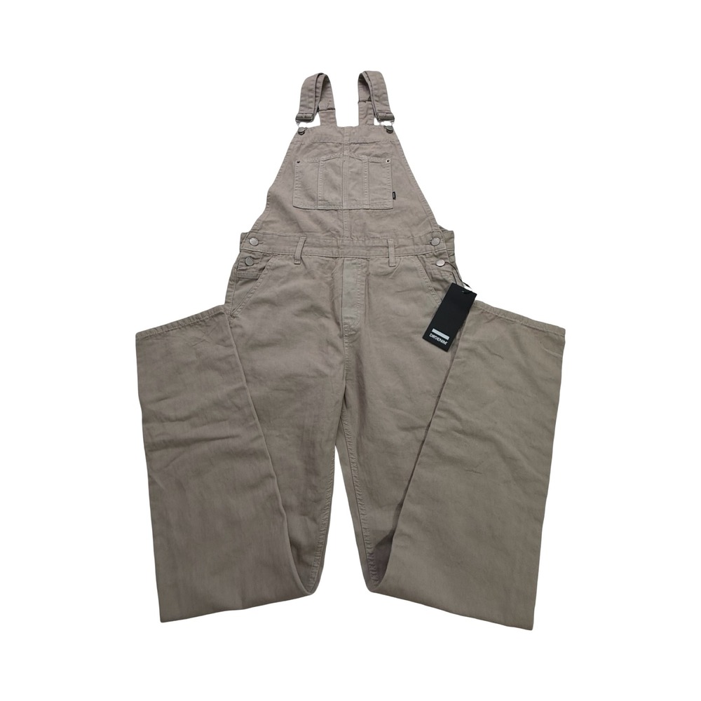 Dr. Denim Bain Dungarees Overalls Women XS Tan 30x32 Cotton Canvas Cottagecore
